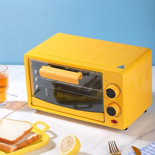 家用电器黄色电烤箱礼品代发12l烘焙控温定时烤箱伴手礼早餐机